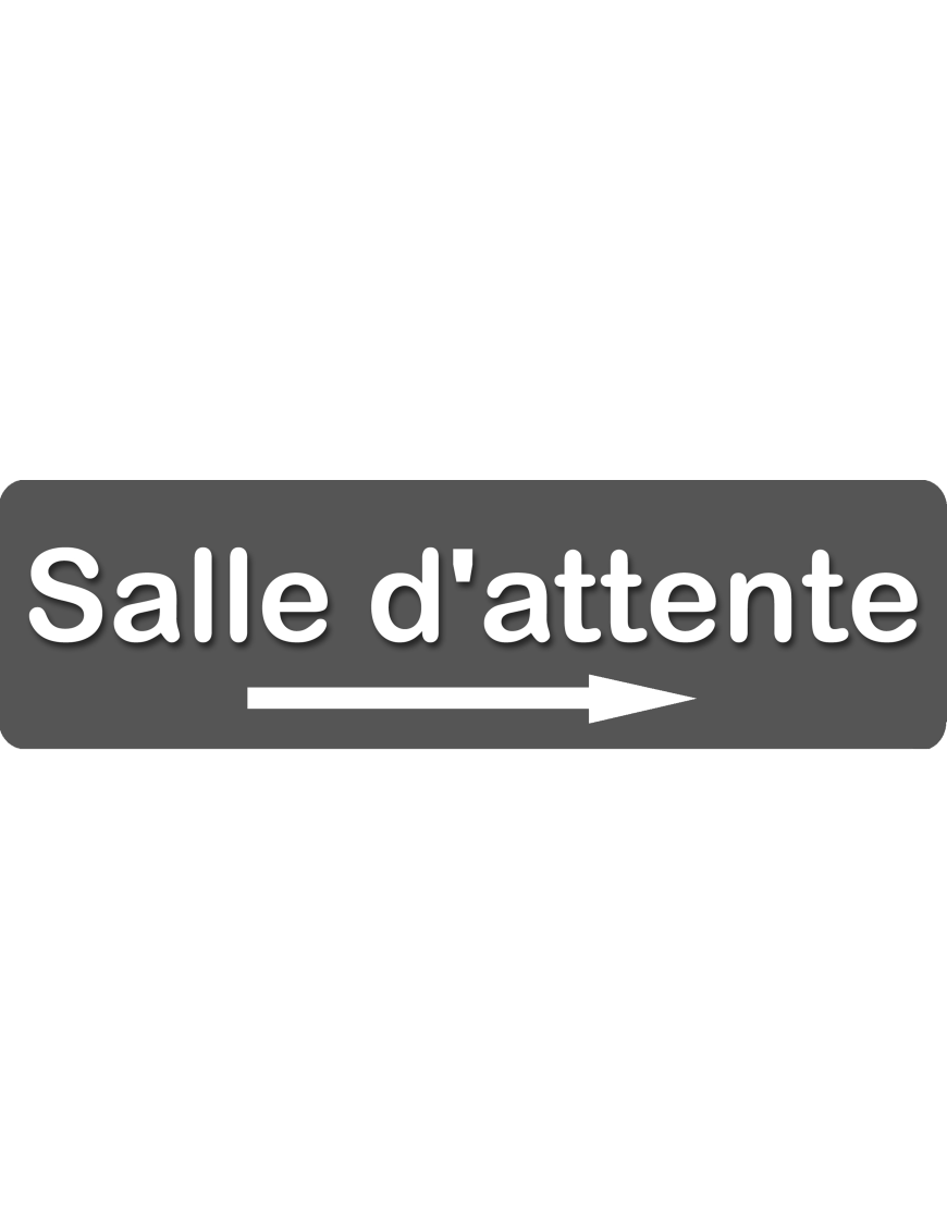 Salle d'attente direction droite C (20x5.5cm) - Sticker/autocollant