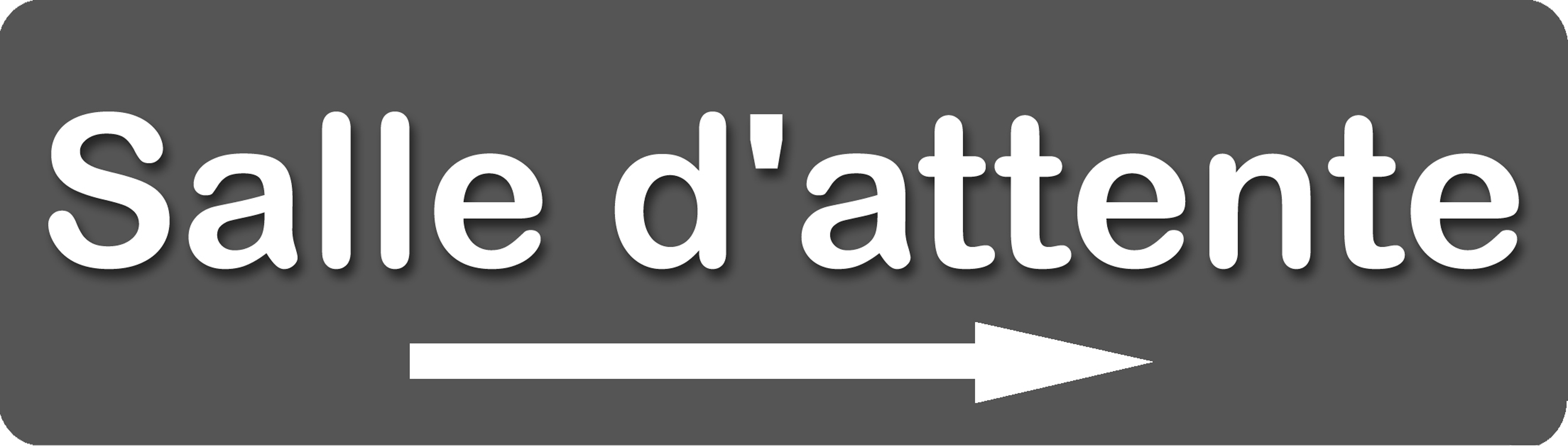 Salle d'attente direction droite C (20x5.5cm) - Sticker/autocollant