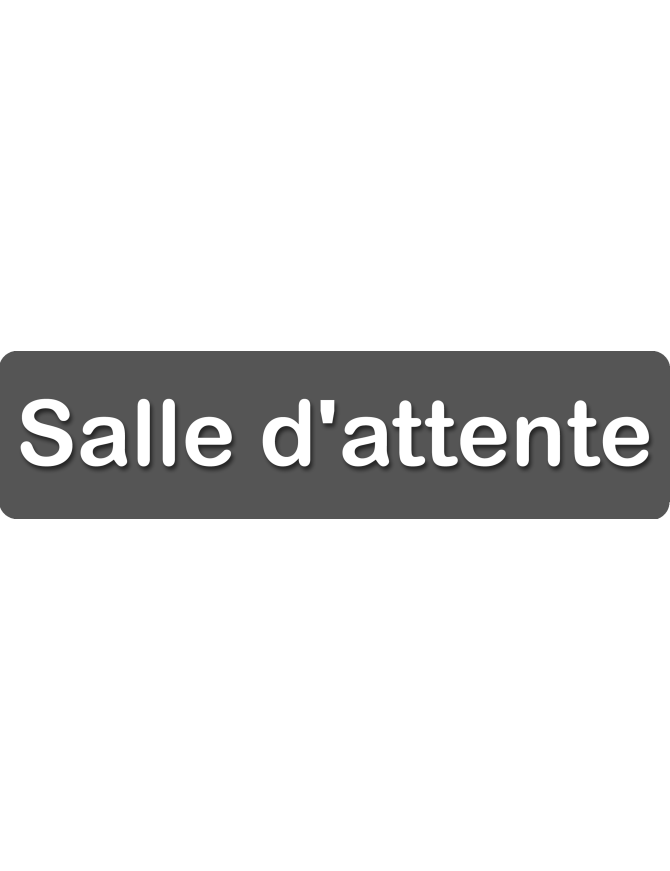Salle d'attente C (28x7cm) - Sticker/autocollant