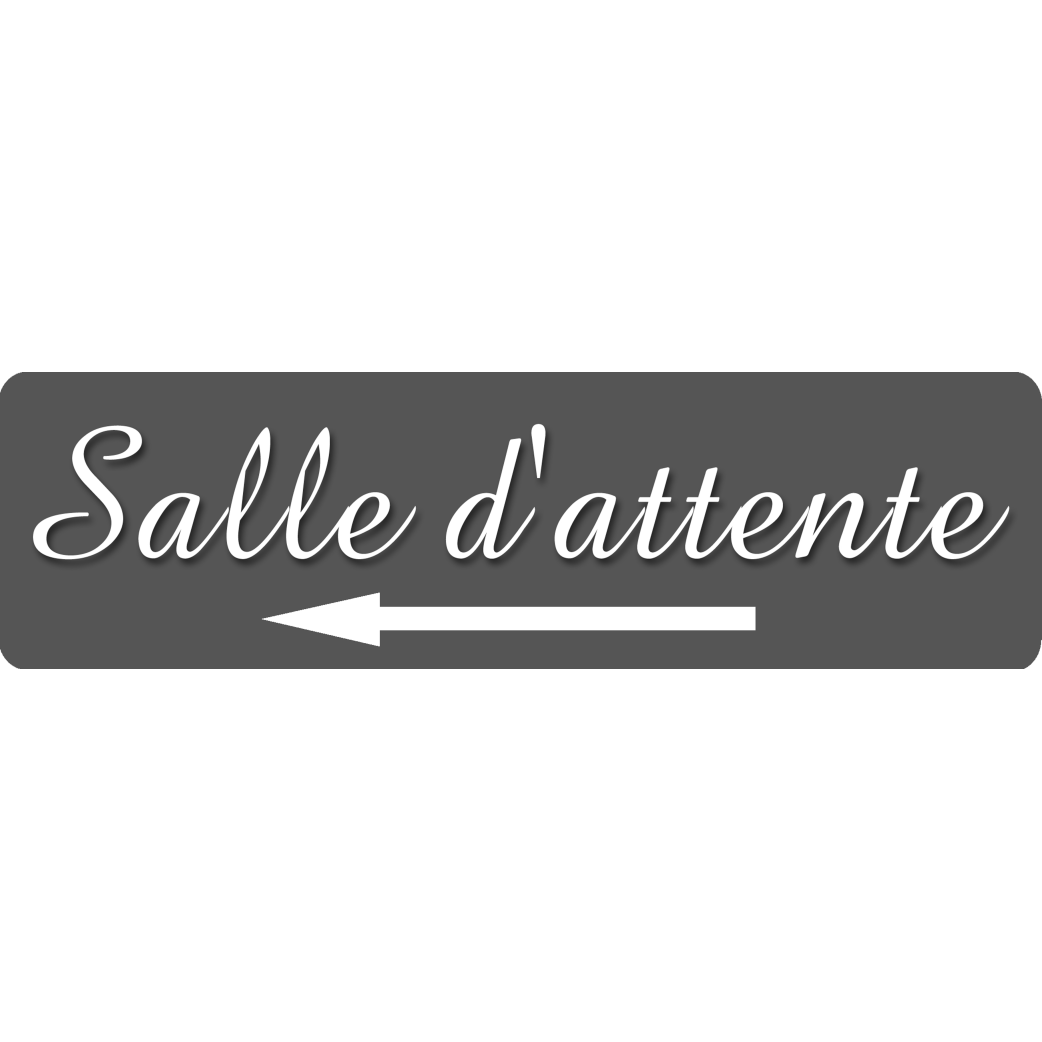 Salle d'attente direction gauche B (28x8cm) - Sticker/autocollant