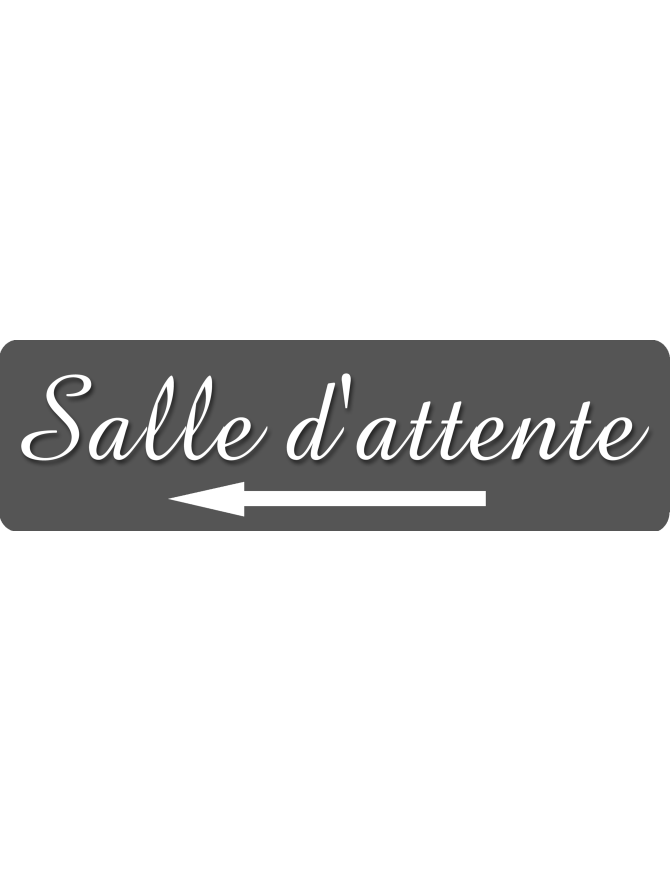 Salle d'attente direction gauche B (28x8cm) - Sticker/autocollant