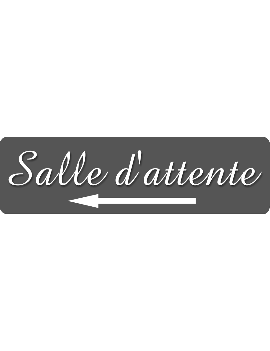 Salle d'attente direction gauche B (20x5.5cm) - Sticker/autocollant