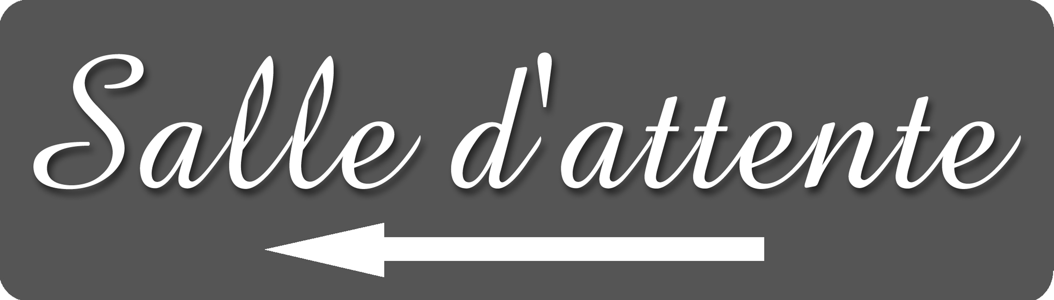 Salle d'attente direction gauche 2 (20x5.5cm) - Sticker/autocollant