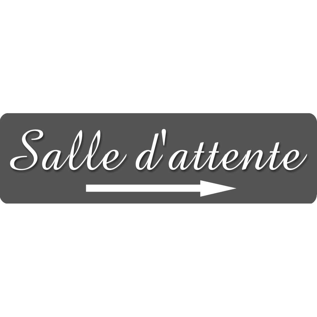 Salle d'attente direction droite B (28x8cm) - Sticker/autocollant