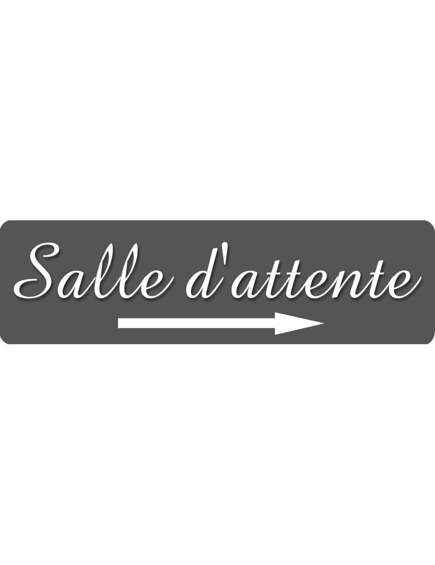 Salle d'attente direction droite 2 (28x8cm) - Sticker/autocollant