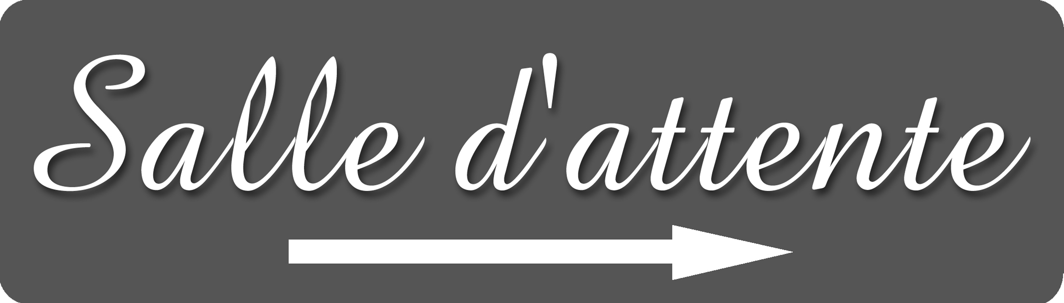 Salle d'attente direction droite B (28x8cm) - Sticker/autocollant