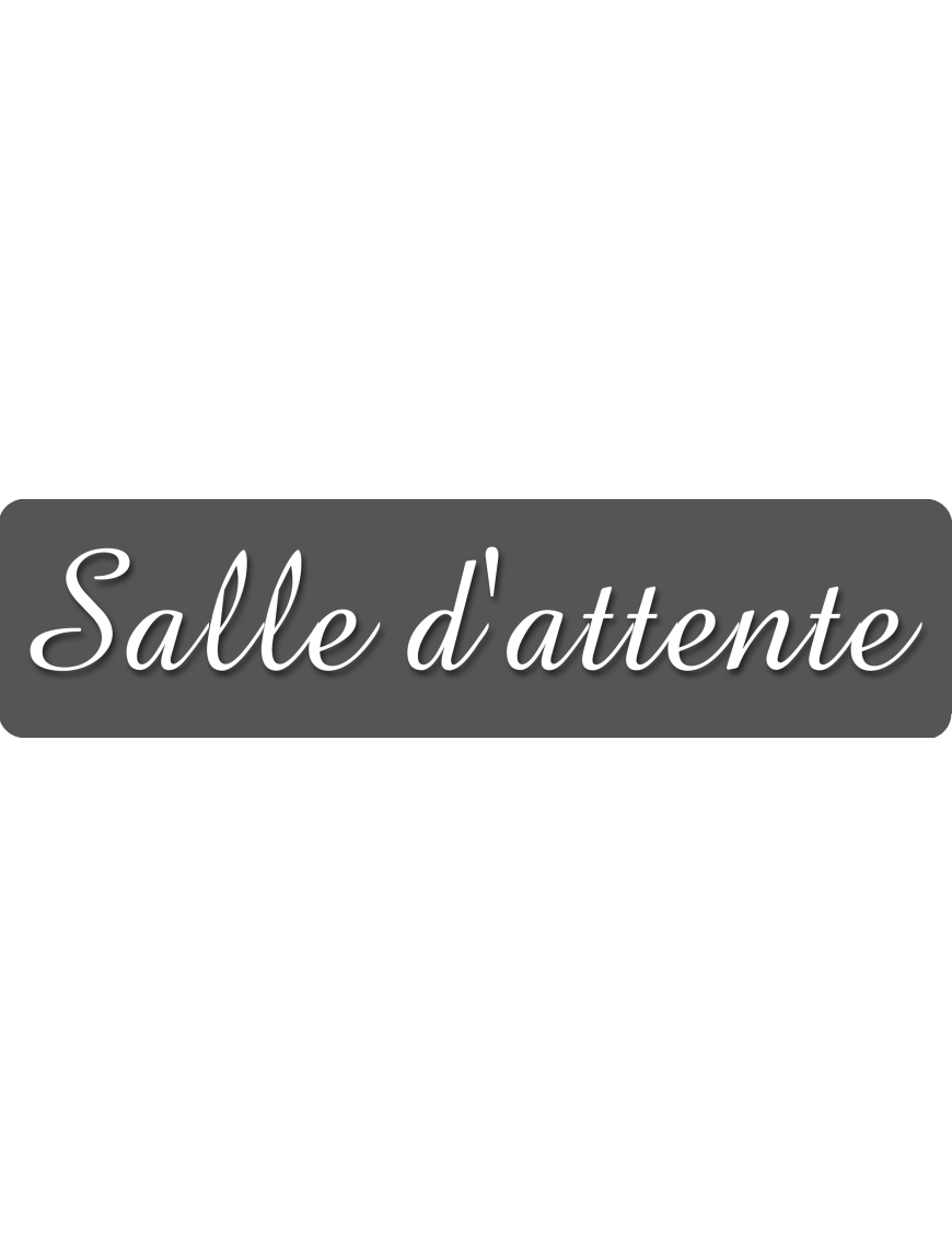 Salle d'attente B (28x7cm) - Sticker/autocollant