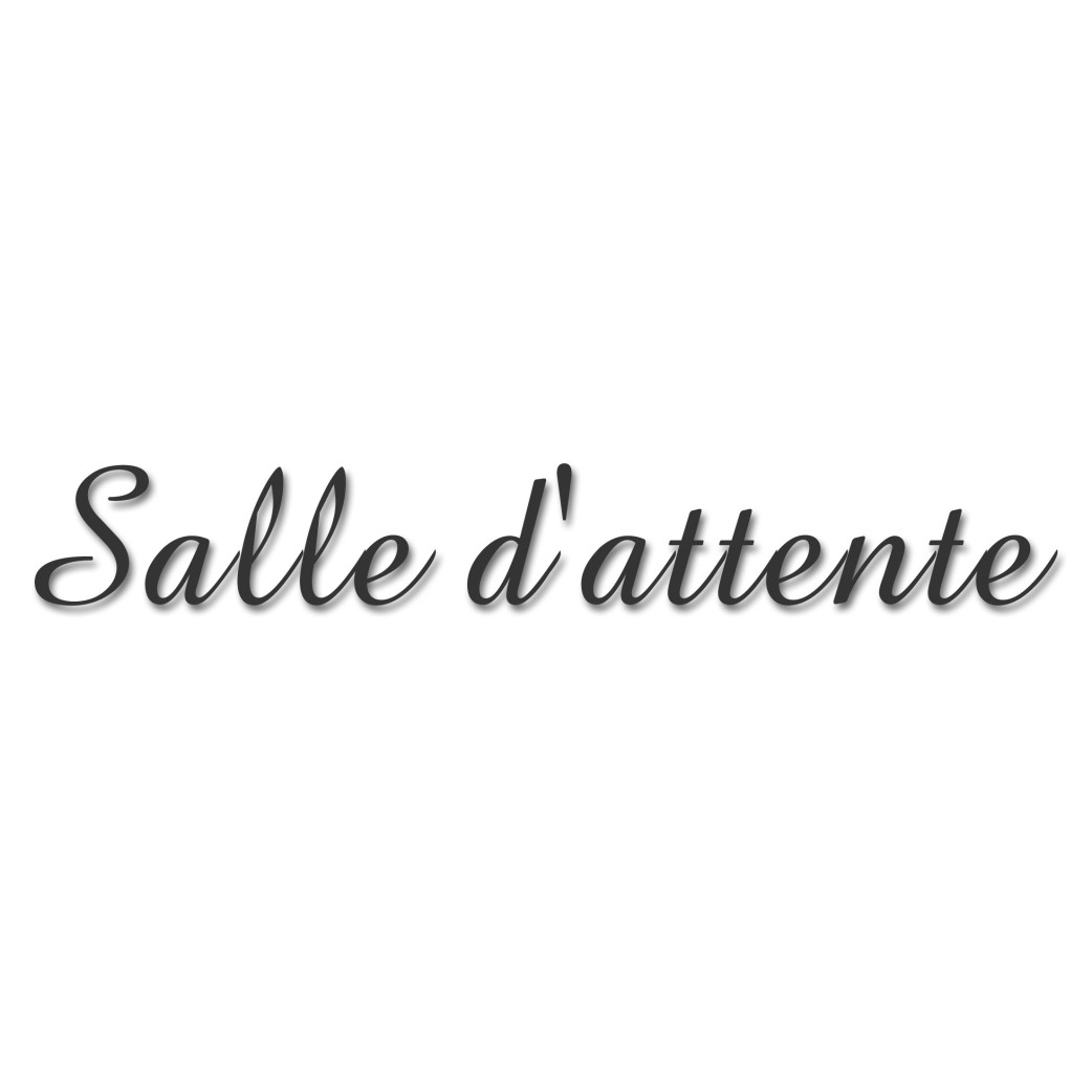 Salle d'attente A (28x7cm) - Sticker/autocollant