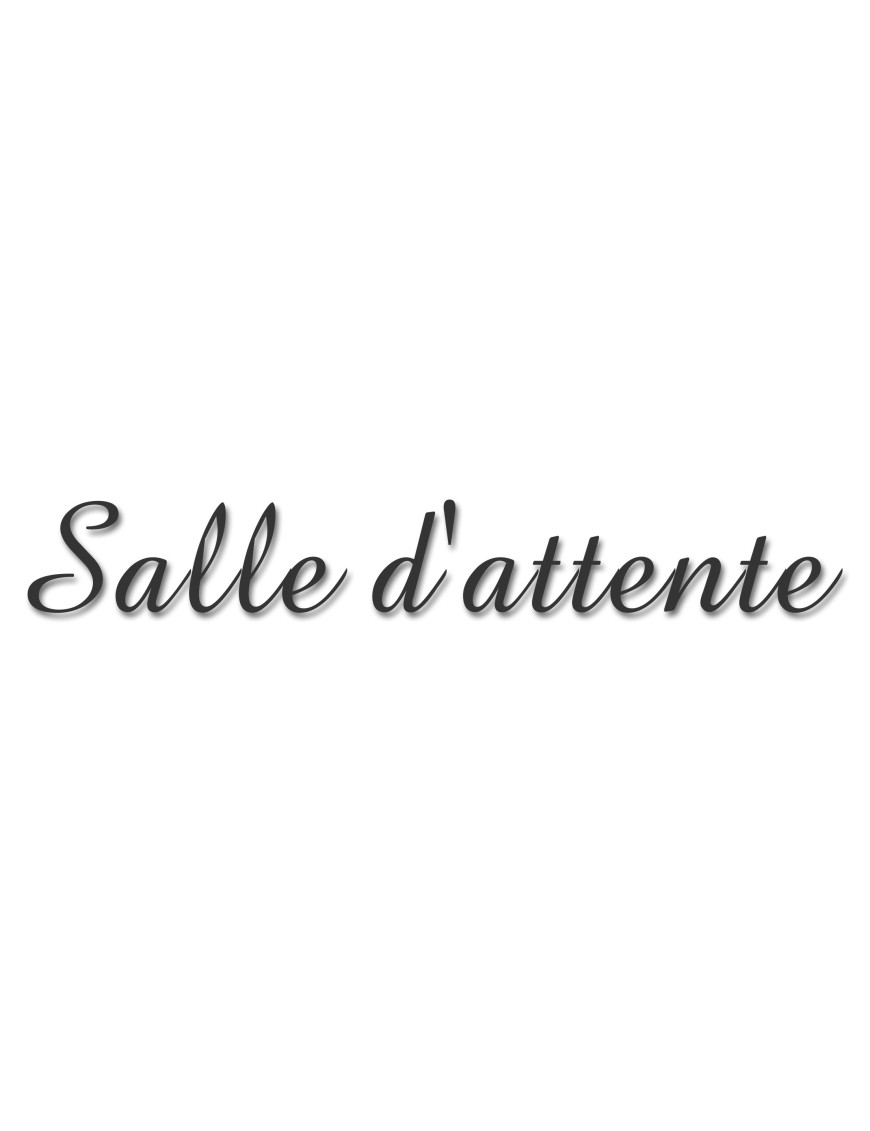 Salle d'attente A (28x7cm) - Sticker/autocollant