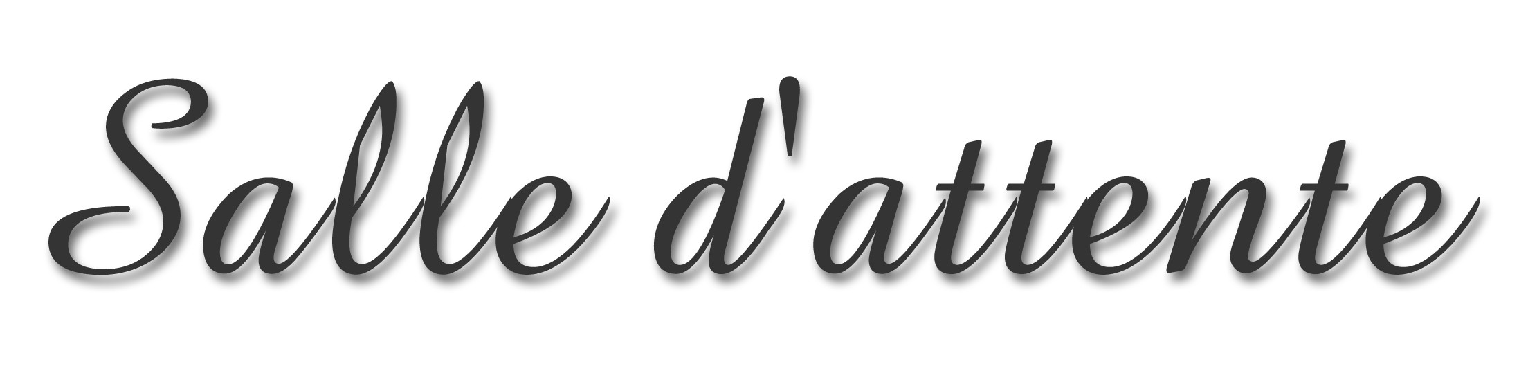 Salle d'attente A (20x5cm) - Sticker/autocollant