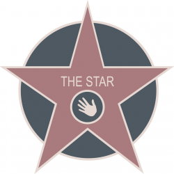 THE STAR (10x10cm) - Sticker/autocollant