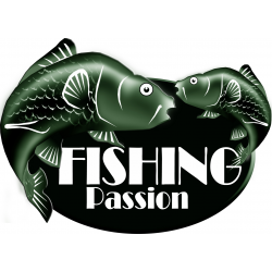 fishing passion (15x11cm) - Sticker/autocollant