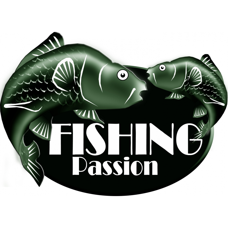 fishing passion (5x3.5cm) - Sticker/autocollant