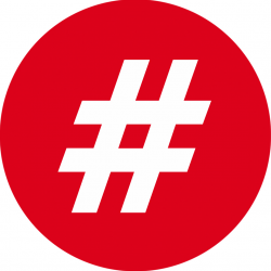 hashtag interdiction (5x5cm) - Sticker/autocollant