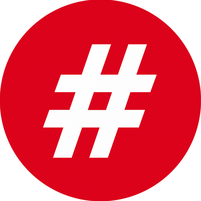 hashtag interdiction (15x15cm) - Sticker/autocollant