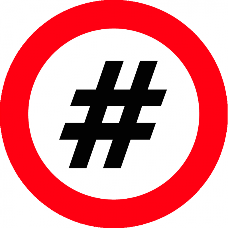 hashtag obligation (10x10cm) - Sticker/autocollant