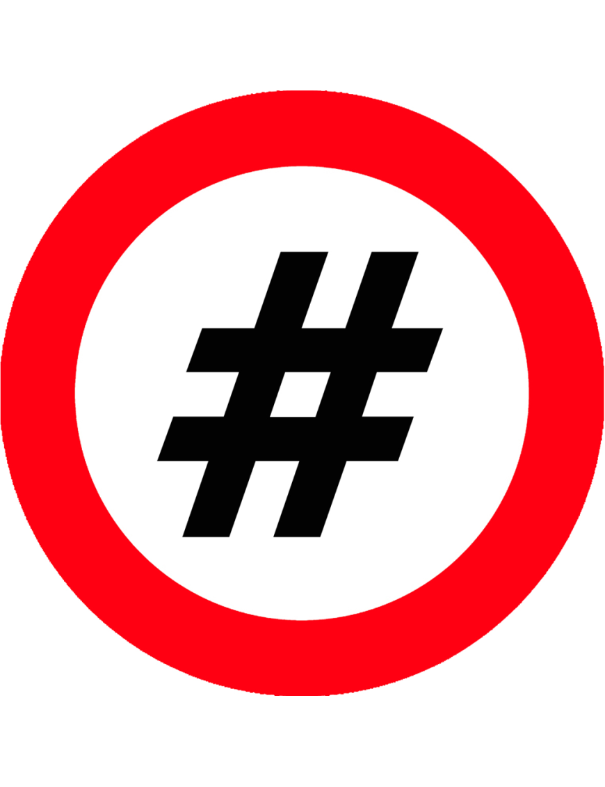 hashtag obligation (5x5cm) - Sticker/autocollant