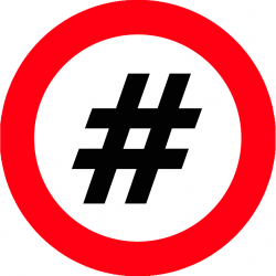hashtag obligation (20x20cm) - Sticker/autocollant