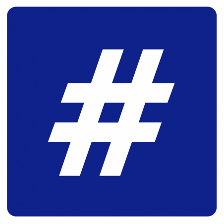hashtag parking (10x10cm) - Sticker/autocollant