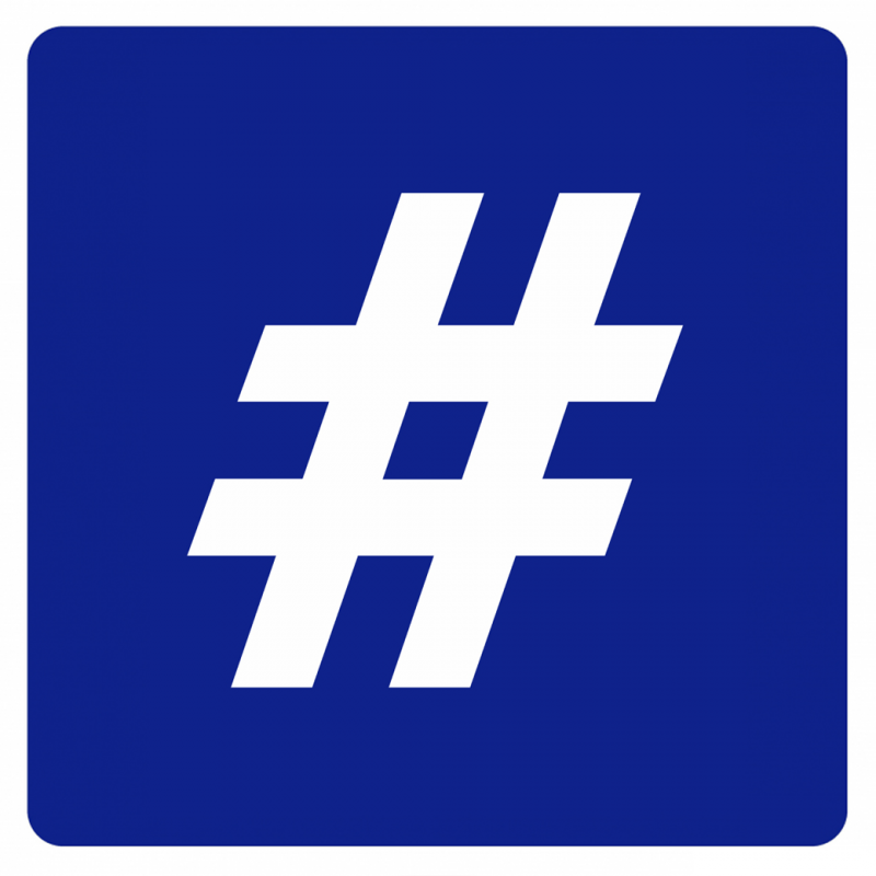 hashtag parking (5x5cm) - Sticker/autocollant