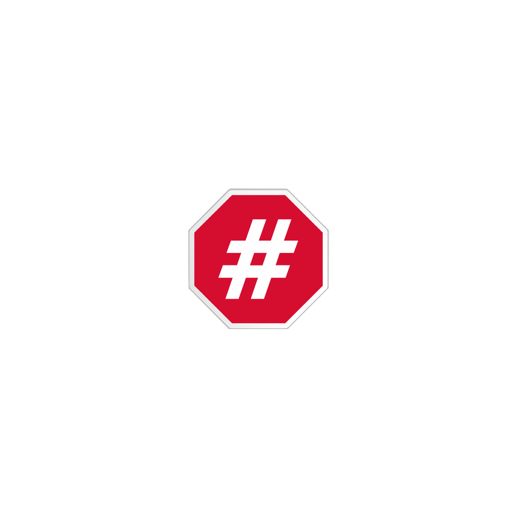 hashtag stop (15x15cm) - Sticker/autocollant