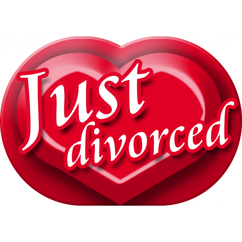 Just divorced (30x21cm) - Sticker/autocollant