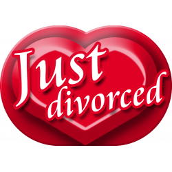 Just divorced (20x14cm) - Sticker/autocollant