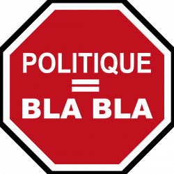 Politique égale BLA BLA (10x10cm) - Sticker/autocollant