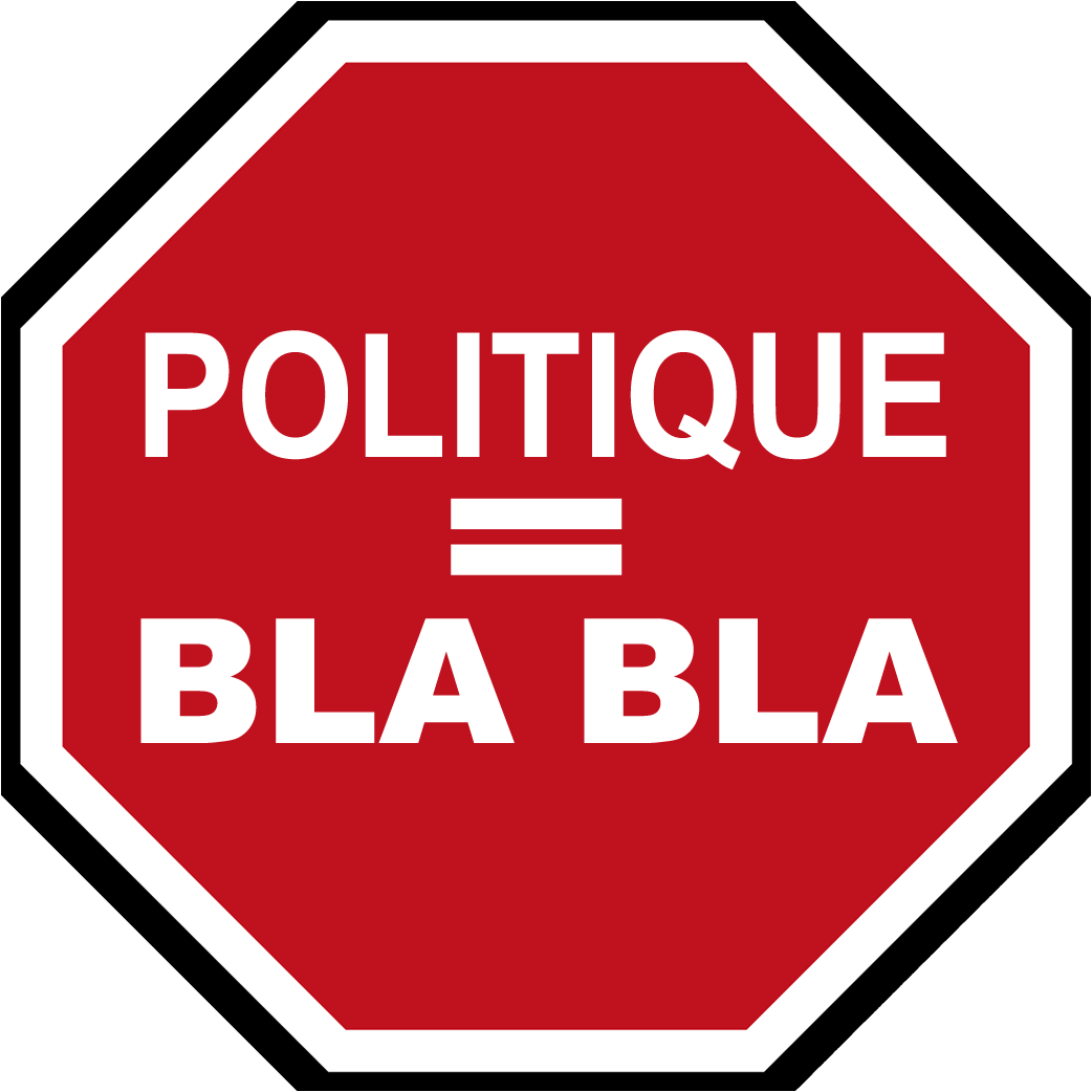 Politique égale BLA BLA (20x20cm) - Sticker/autocollant