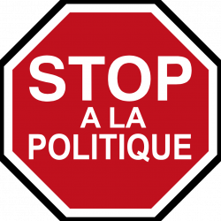 STOP à la politique (15x15cm) - Sticker/autocollant