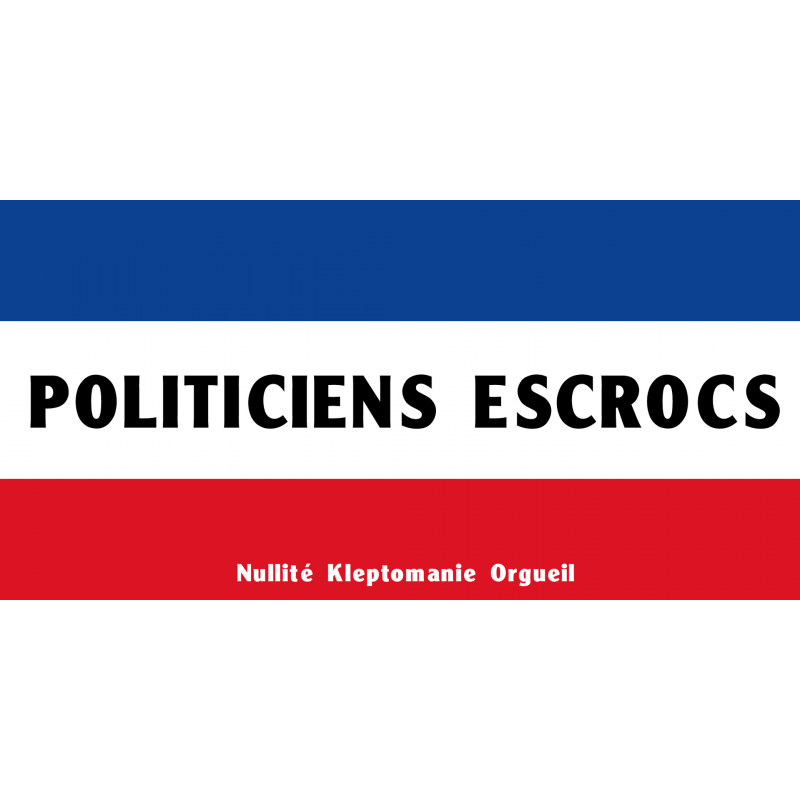 Politiciens escrocs (10x4cm) - Sticker/autocollant