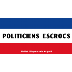 Politiciens escrocs (15x7.5cm) - Sticker/autocollant
