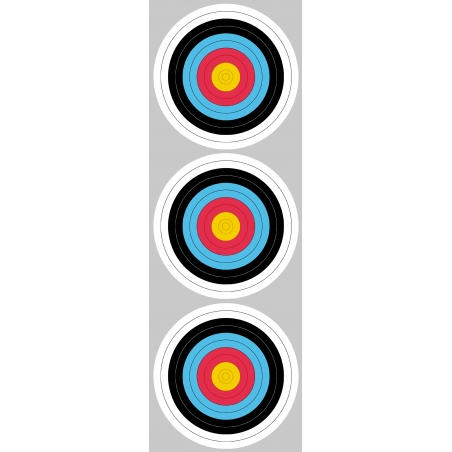 Cible colorée (3 de 10cm) - Sticker/autocollant