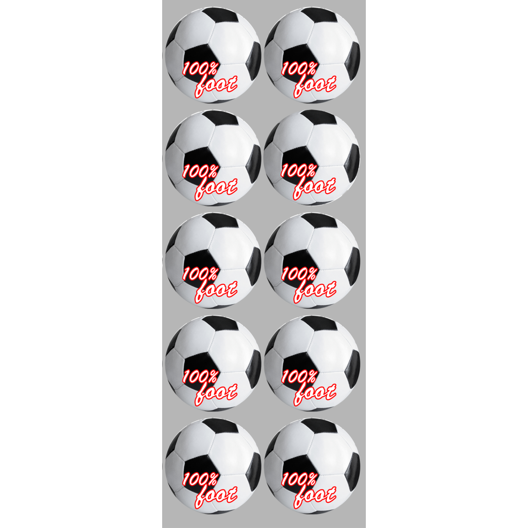 Football (10 fois 5cm) - Sticker/autocollant