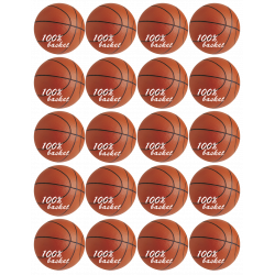 Ballons Basket-Ball (20stickers de 5cm) - Sticker/autocollant