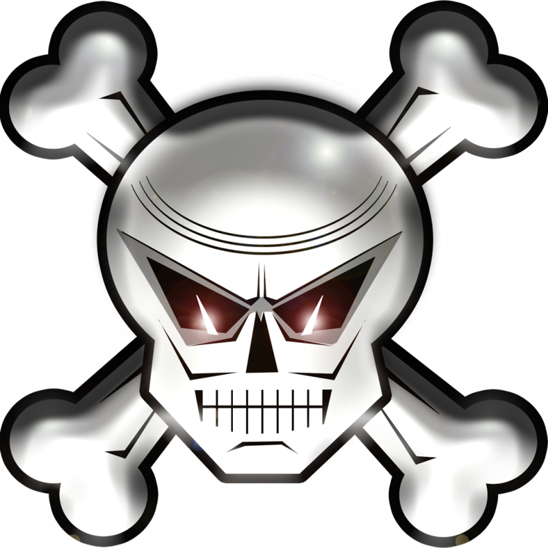 Sticker tête de mort pirate - Qualité Pro 