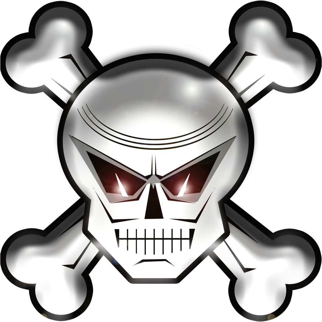 Tag tête de mort (5x5cm) - Sticker/autocollant