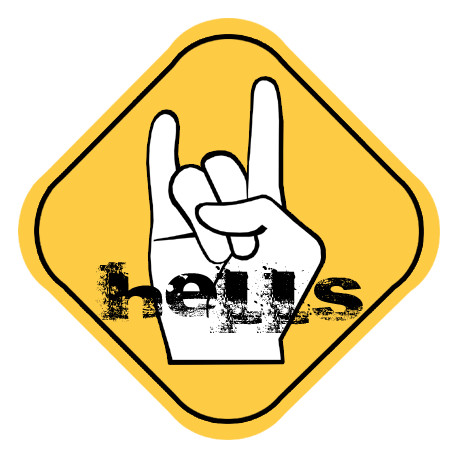 Hells (5x5cm) - Sticker/autocollant