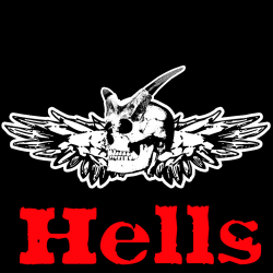 Hells rouge (5x5cm) - Sticker/autocollant