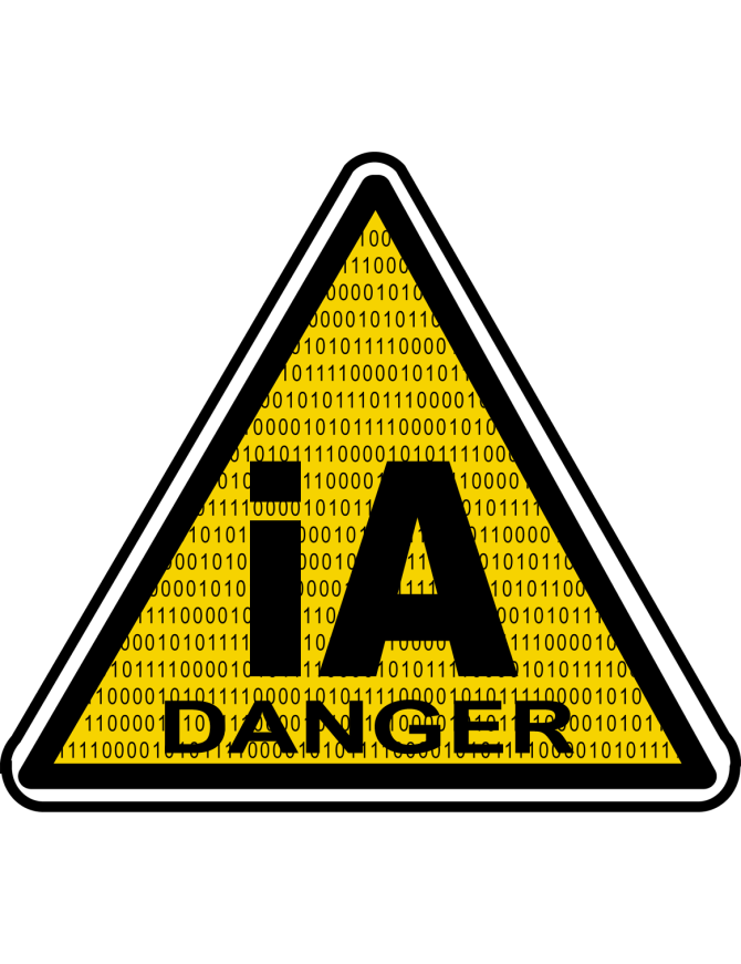 iA danger (20x20cm) - Sticker/autocollant