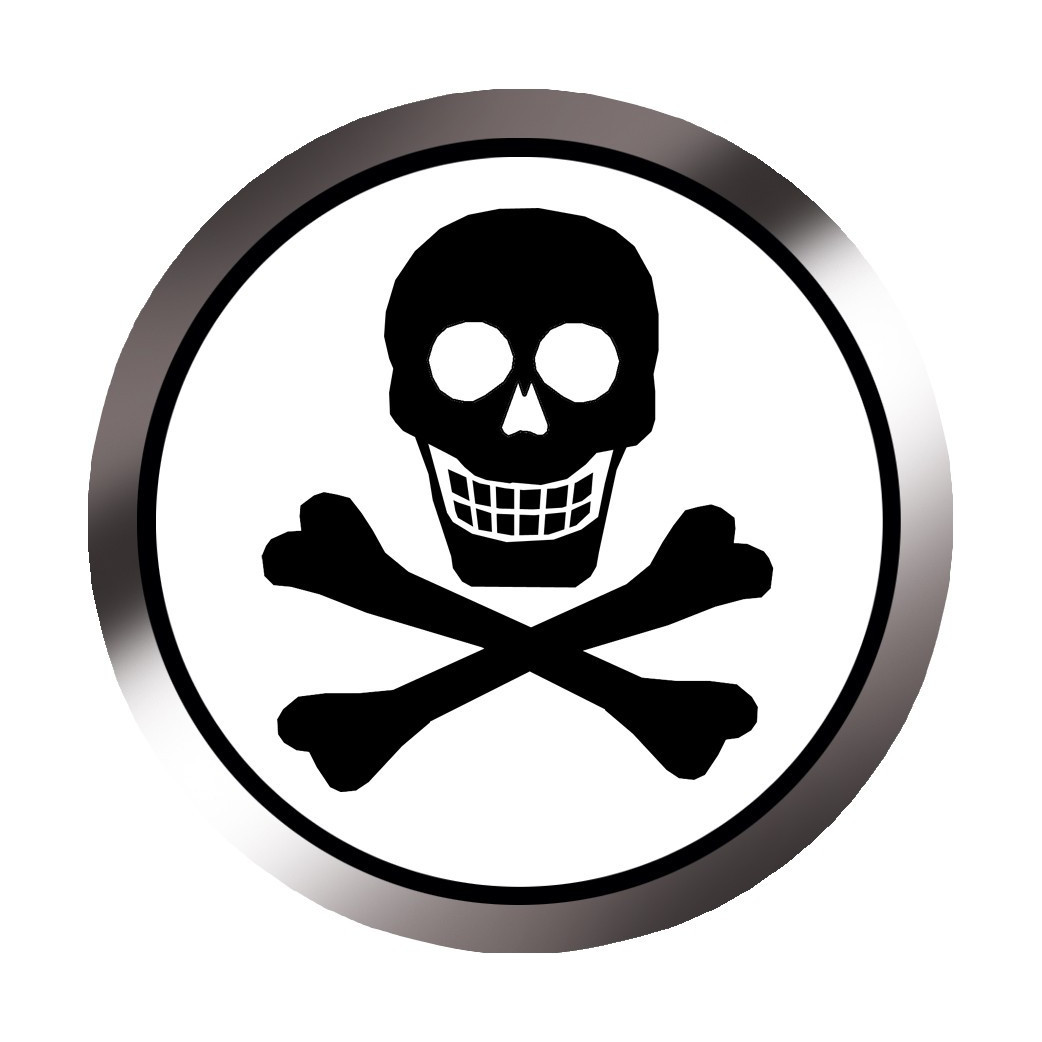 tête mort black (10x10cm) - Sticker/autocollant