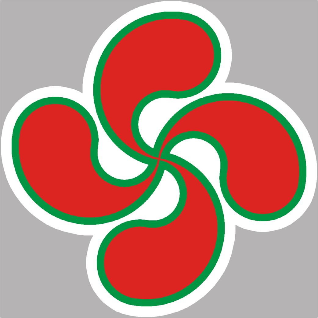 Croix Basque découpée (5cm) - Sticker/autocollant