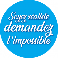 Soyez réaliste demandez l'impossible (20x20cm) - Sticker/autocollant