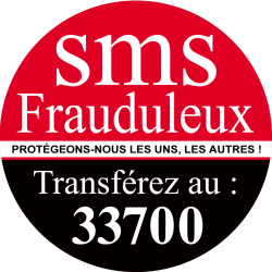 sms frauduleux (20x20cm) - Sticker/autocollant