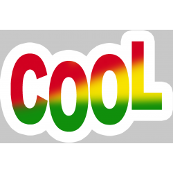 cool Rasta (15x9.5cm) - Sticker/autocollant