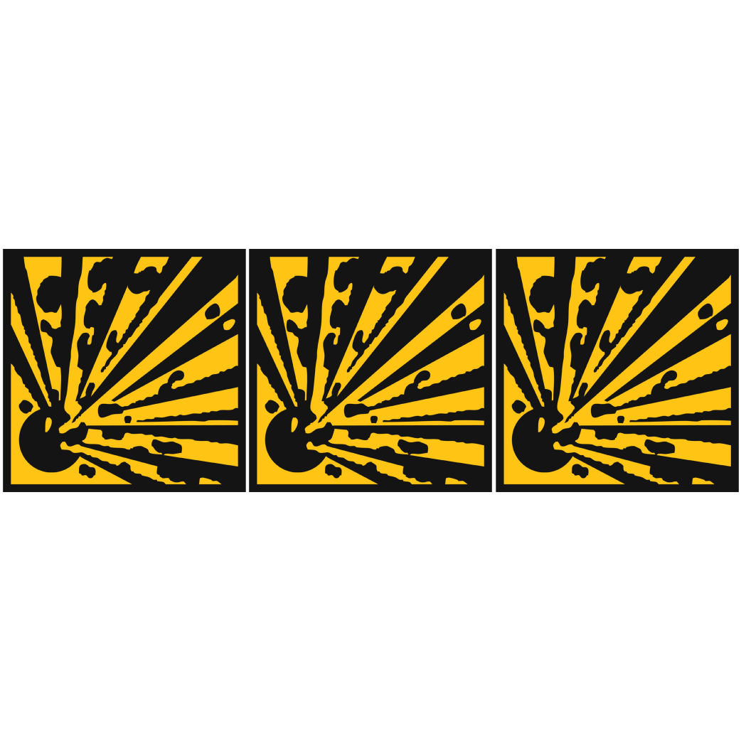 Explosif (3 fois 5x5cm) - Sticker/autocollant