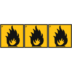 facilement inflammable (3stickers 10x10cm) - Sticker/autocollant