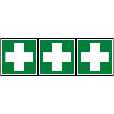 premiers secours (3stickers 10x10cm) - Sticker/autocollant premiers secours (3stickers 10x10cm) - Sticker/autocollant