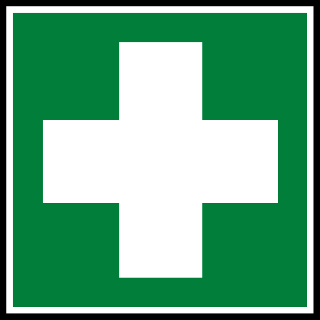 premiers secours (10x10cm) - Sticker/autocollant