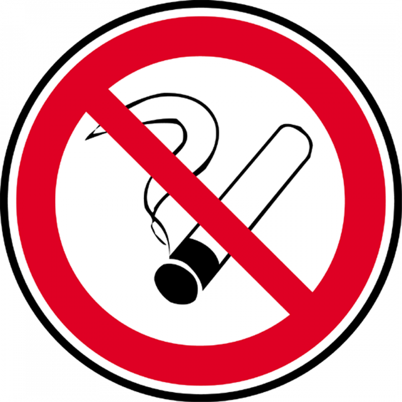 Défense de fumer (15cm) - Sticker/autocollant